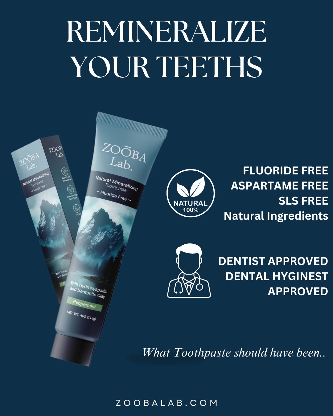 ZOOBA Lab Natural Fluoride-Free Mineralizing Toothpaste
